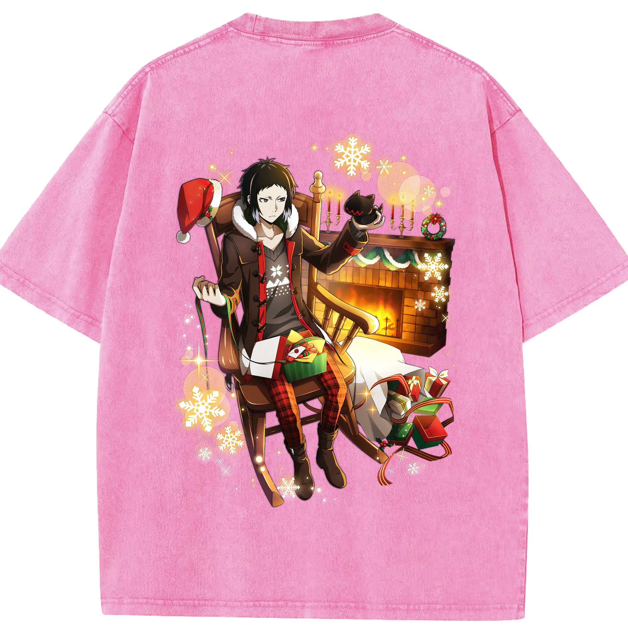 （画像用） 文豪ストレイドッグス Bungo Stray Dogs 綿100% ヴィンテージ風 半袖Tシャツ（背面プリント）